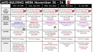 Anti-bullying Prevention Week November 20-24